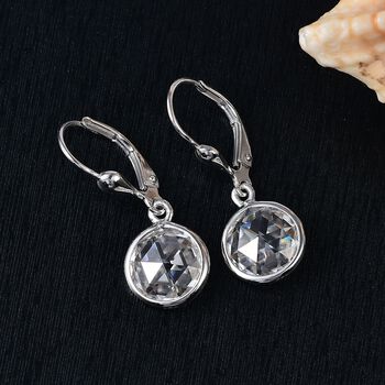 Moissanit Ohrringe, 925 Silber rhodiniert - 4,96 ct.