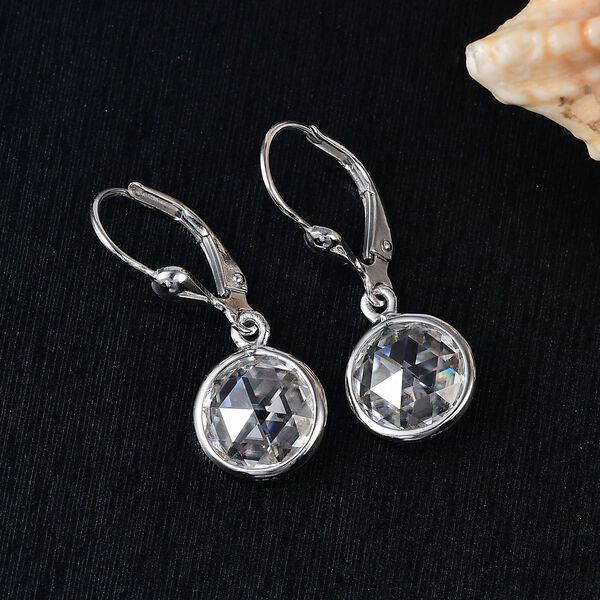 Moissanit Ohrringe, 925 Silber rhodiniert - 4,96 ct. image number 1