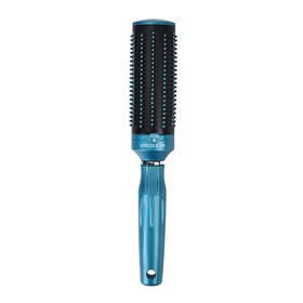 Ausziehbare Haarbürste mit Knopfdruck in Blau