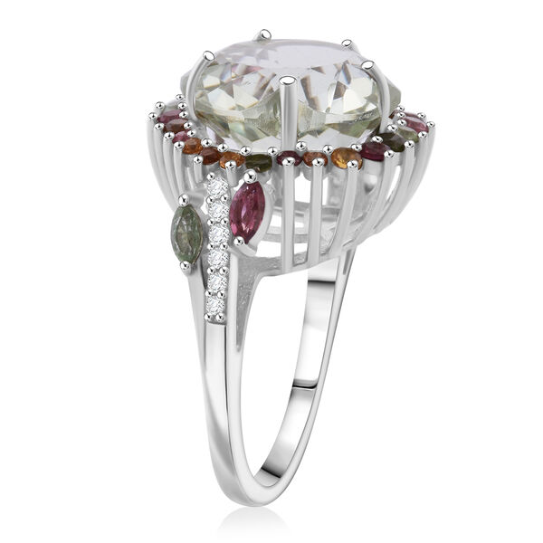 AA Prasiolith, Multi-Turmalin und Zirkon Ring - 11,38 ct. image number 4