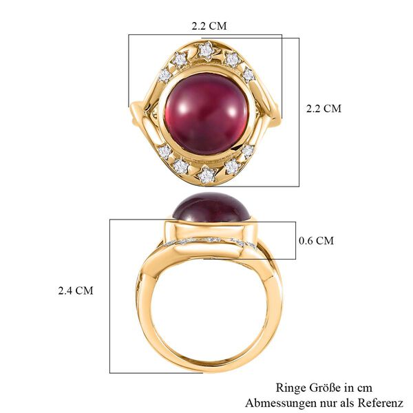 GP Celestial Dream Kollektion- Afrikanischer Rubin, Zirkon und blauer Saphir-Ring- 11,40 ct. image number 7