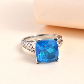 Karibik Quarz Ring, Edelstahl, (Gr&ouml;&szlig;e 17.00), ca. 5.12 ct