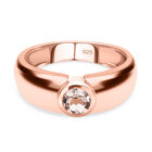 Morganit Ring, 925 Silber Roségold Vermeil, (Größe 20.00), ca. 0.43 ct