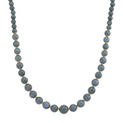 D'Joy EXTREM SELTEN - Nat&uuml;rlicher Olmek Jadeit Halskette ca. 50 cm 925 Silber vergoldet ca. 400.00 ct