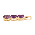 2er-Set afrikanischer Amethyst-Ring und Anhänger, 925 Silber vergoldet ca. 4,64 ct image number 7