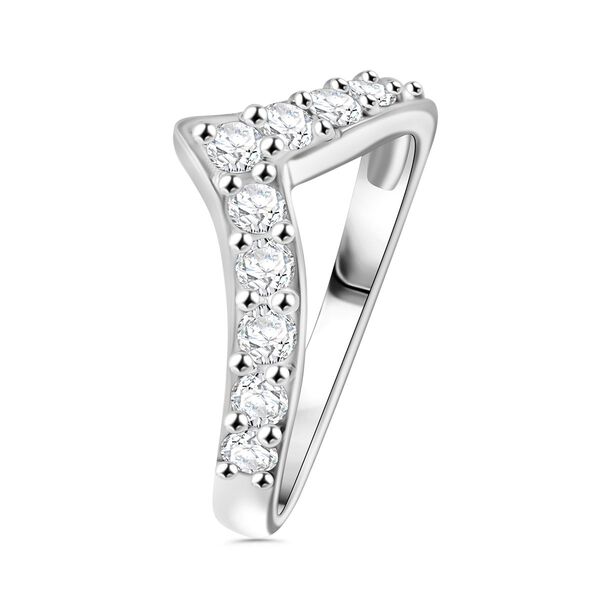 Moissanit Ring 925 Silber rhodiniert (Gr&ouml;&szlig;e 16.00) ca. 0,68 ct image number 3