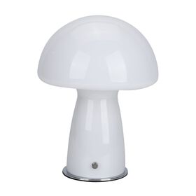 Minimalistische Glas-Pilzlampen mit Touch-Steuerung, Größe 22x28cm, Weiß