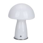 Minimalistische Glas-Pilzlampen mit Touch-Steuerung, Größe 22x28cm, Weiß