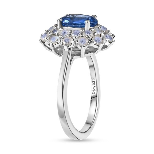 D'Joy AA Nat&uuml;rlicher Kaschmir Kyanit und Regenbogen Mondstein Ring - 2,68 ct. image number 5