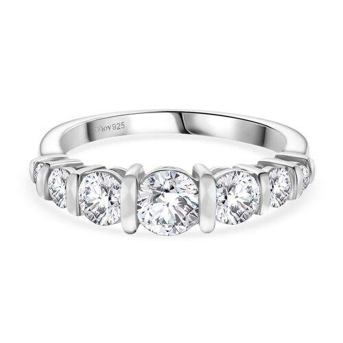 Moissanit Ring, 925 Silber rhodiniert - 1,12 ct. image number 0