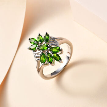 Nat&uuml;rlicher Chromdiopsid-Ring - 0,90 ct.