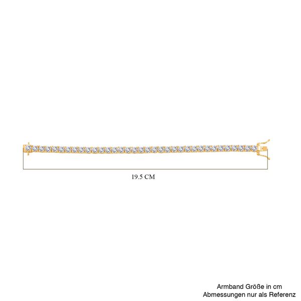 Moissanit Armband, 925 Silber Gelbgold Vermeil image number 4