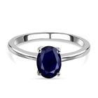 Masoala Saphir Ring, (Fissure gefüllt), 925 Silber platiniert (Größe 19.00) ca. 1,90 ct