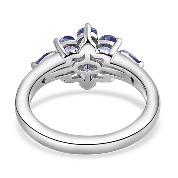 Tansanit und wei&szlig;er Zirkon-Ring - 1,08 ct. image number 6