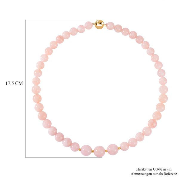 Rosa Morganit Perlen 50cm Halskette und Ohrringe- 466,65 ct. image number 5