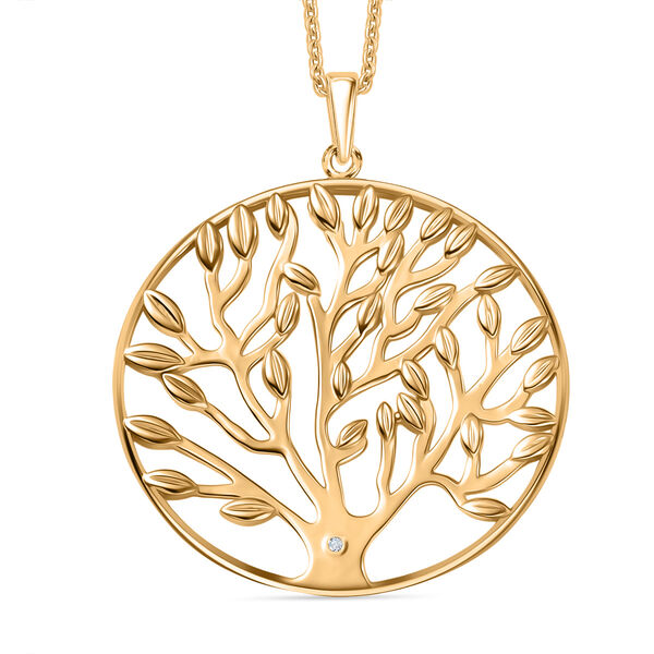 EverTrue Anh&auml;nger mit Diamantakzent und 50cm Kette in Goldton image number 0