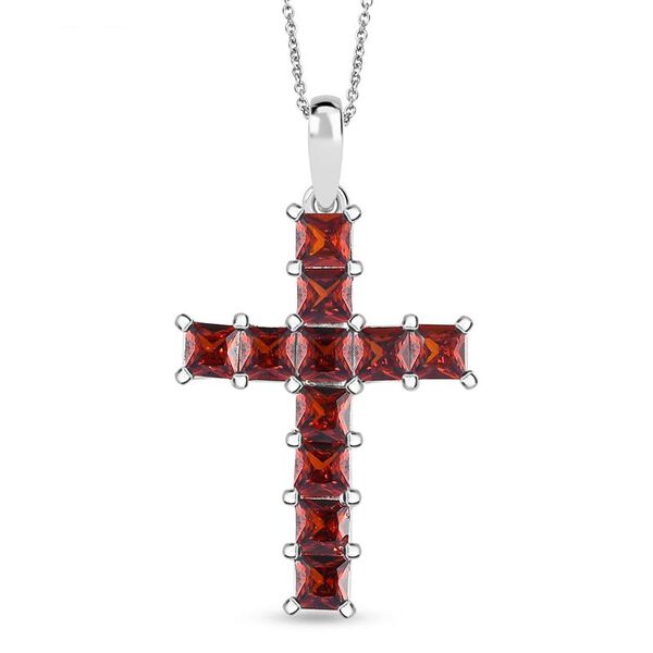 D'Joy Granat Zirkonia Anh&auml;nger mit 50cm Kette