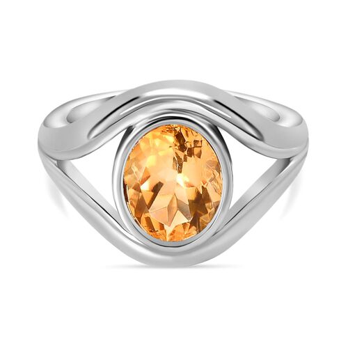 Citrin Ring, Edelstahl (Größe 20.00) ca. 2.40 ct image number 0