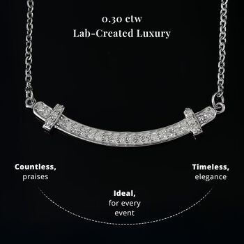 LUXURIANT SI Labor Diamant 45+5cm Halskette, 925 Silber rhodiniert - 0,33 ct.