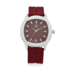 STRADA - Armbanduhr Legierung, silberfarben, Zifferblatt Braun-Hydraulic, 3 ATM wasserdicht