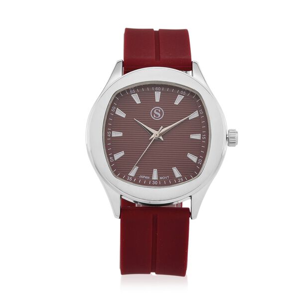 STRADA - Armbanduhr Legierung, silberfarben, Zifferblatt Braun-Hydraulic, 3 ATM wasserdicht image number 0