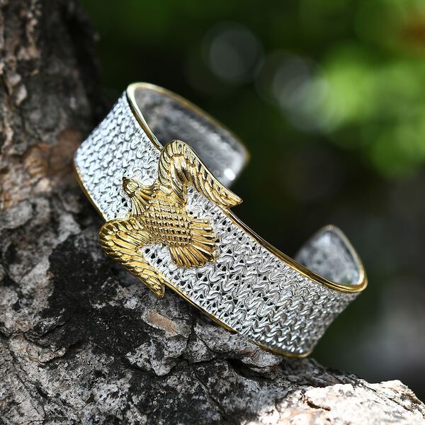 Royal Bali - D'Joy 925 Silber Zweifarbige Beschichtung Borobudur Armreif ca. 19 cm ca. 27,35g image number 1