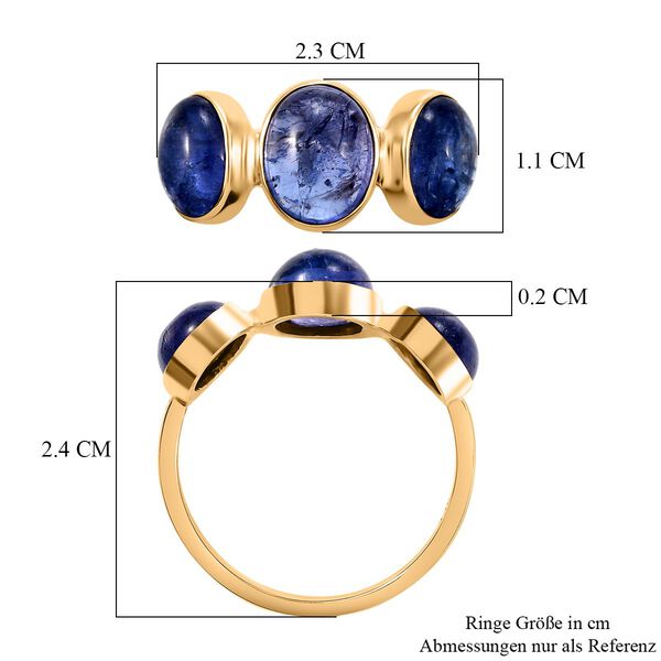 AAA Tansanit Ring in 375 Gold - 6,19 ct. image number 7