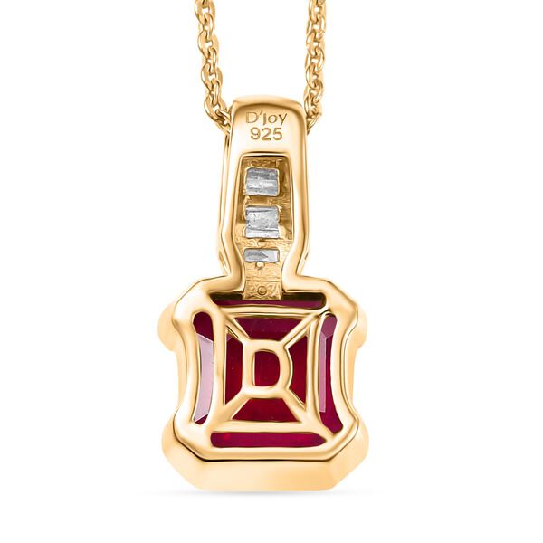 D'Joy Afrikanischer Rubin und Diamant Anhänger mit 50cm Kette - 2,91 ct. image number 5