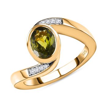 AA Vesuvianit und Zirkon Ring- 1,32 ct.