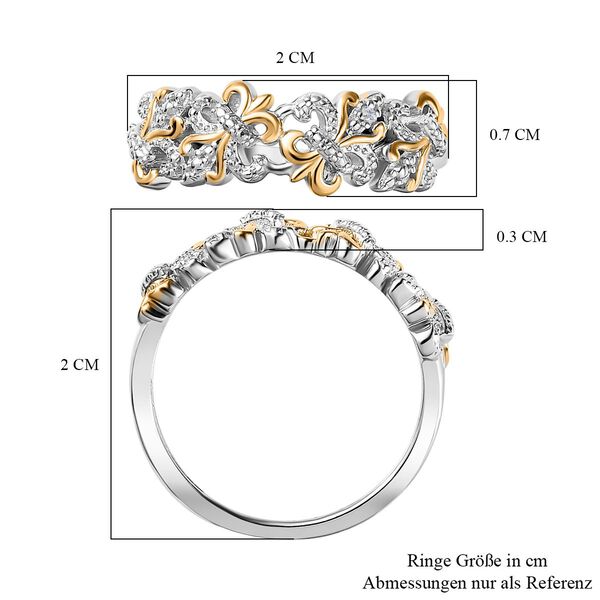 Floraler Ring, 925 Silber mit zweifarbiger Beschichtung image number 7