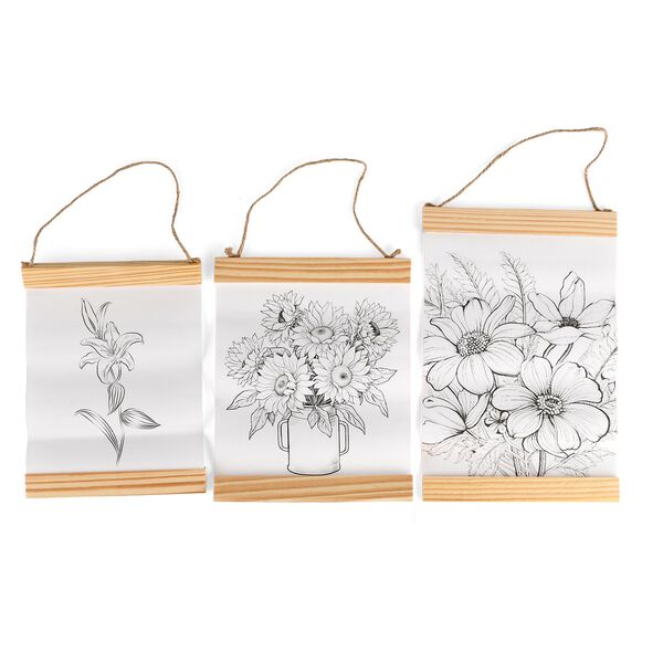 4er-Set Malset mit Acrylmarkern und Aufbewahrungsbox, Blumen-Skizzen image number 4