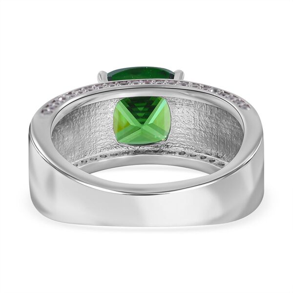 LUSTRO STELLA grüner und weißer Zirkonia-Ring - 6,49 ct. image number 4