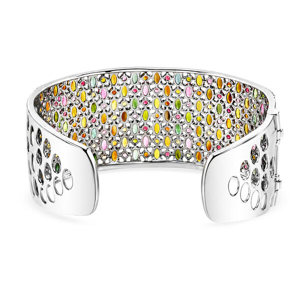 D'Joy AA Mehrfarbig-Turmalin Armreif ca. 19 cm 925 Silber Rhodiniert ca. 26,76 ct. image number 5