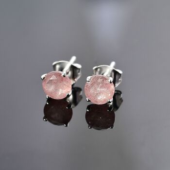 Kirschquarz Ohrringe, ca. 1,68 ct.