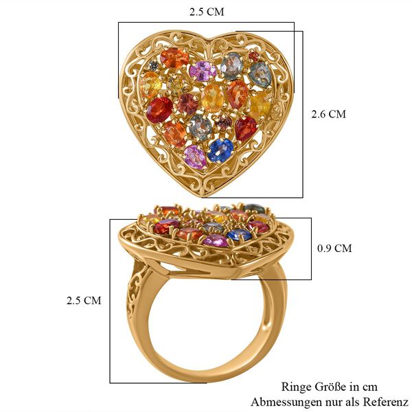 Regenbogen Saphir Ring - 3,46 ct. image number 4