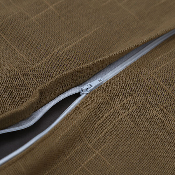 2er-Set unifarbener Kissenbezug mit R&uuml;schen, Gr&ouml;&szlig;e 50,8x50,8 cm, Hellbraun image number 5