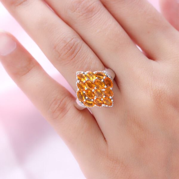 Salamanca Feueropal-Ring, 925 Silber platiniert  ca. 2,23 ct image number 3