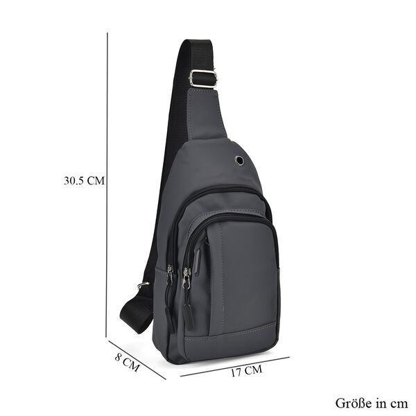 Multifunktionale Brusttasche mit RFID-Schutz in Grau image number 8