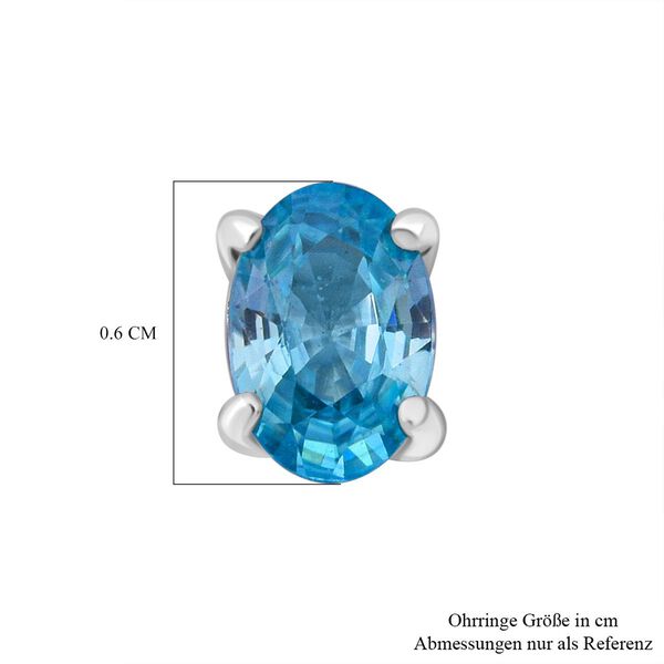 D'Joy blaue Zirkon Ohrringe - 1,56 ct. image number 4