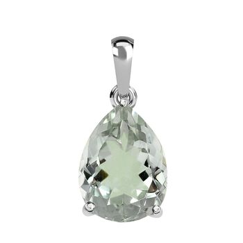 Prasiolith Anh&auml;nger, 925 Silber platiniert ca. 7.49 ct