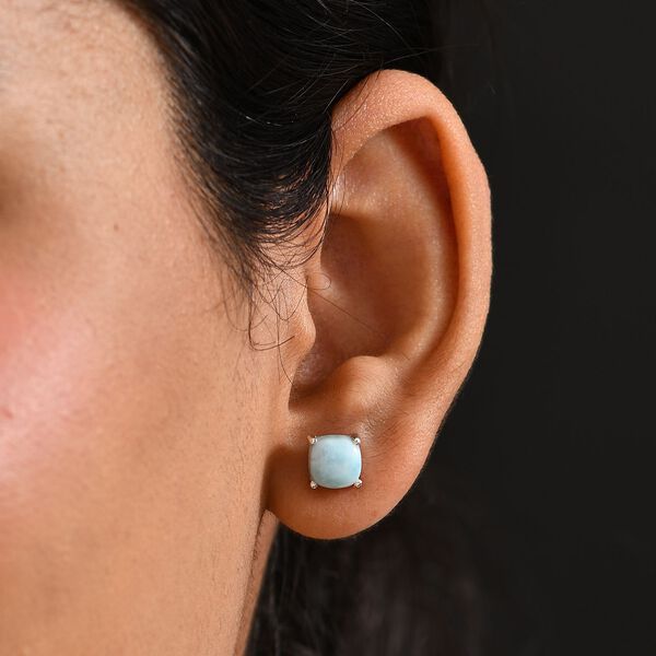 Larimar Ohrringe 925 Silber rhodiniert ca. 3,93 ct. image number 2