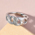 Diamant Ring 925 Silber platiniert  ca. 0,05 ct image number 1