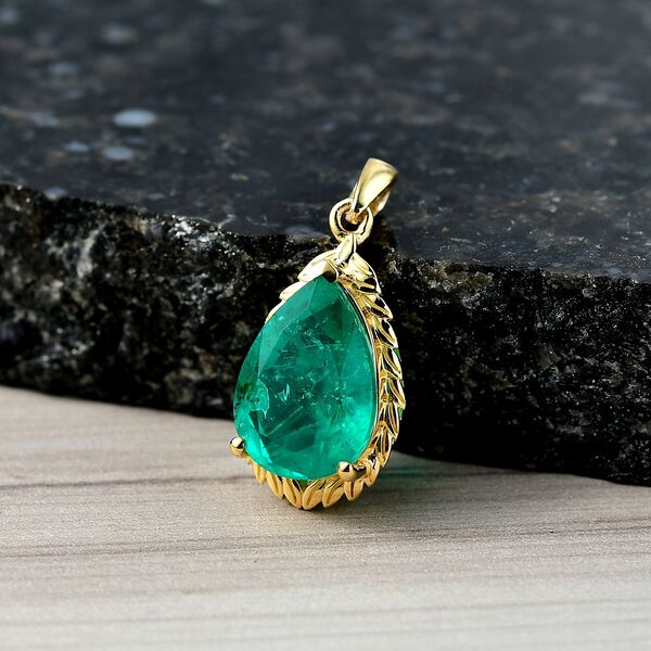 D'Joy Smaragd Triplett Quarz Anh&auml;nger - 5 ct. image number 2