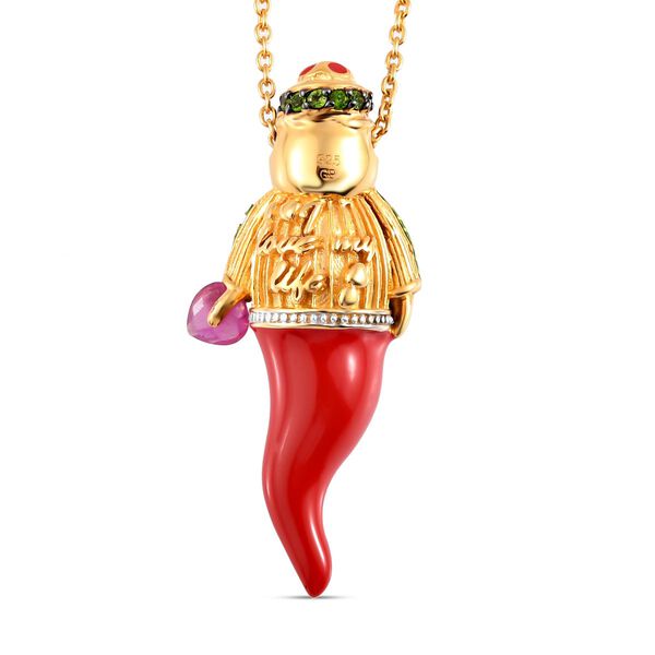 GP Special Kollektion - Afrikanischer, thailändischer Rubin und Multi-Edelstein-Anhänger mit Kette - 0,92 ct. image number 5