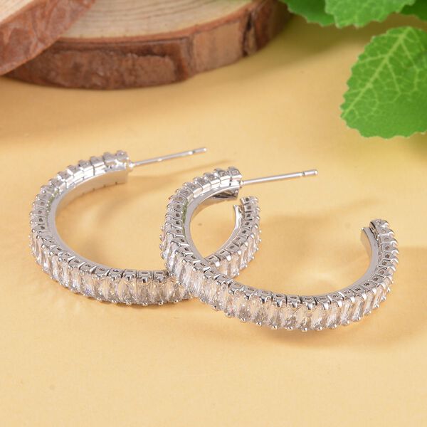 Wei&szlig;e Zirkonia Ohrringe, ca. 4.00 ct image number 1