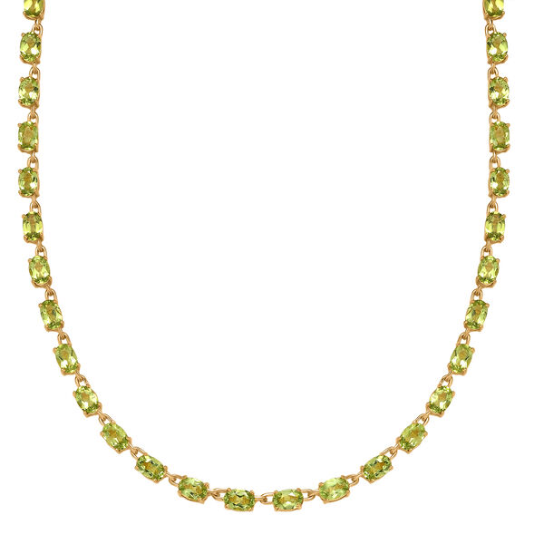 EVER TRUE Peridot Halskette ca. 45 cm Nickelfreies Messing ca. 22.64 ct image number 0