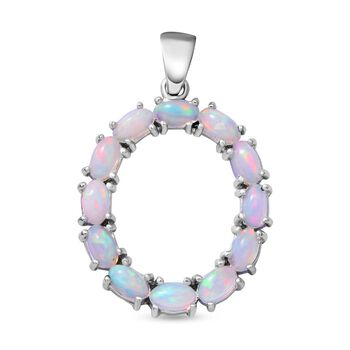 Nat&uuml;rlicher, &auml;thiopischer Opal-Anh&auml;nger, 925 Silber platiniert ca. 1,80 ct