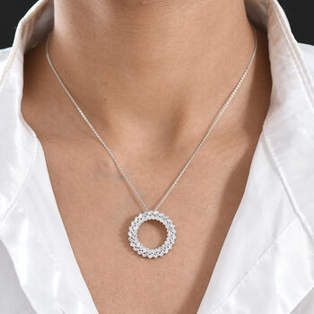 D'Joy Wei&szlig;er Diamant Schmuckset ca. 50 cm 925 Silber Rhodiniert (10-15 Werktage Lieferzeit) ca. 1.00 ct