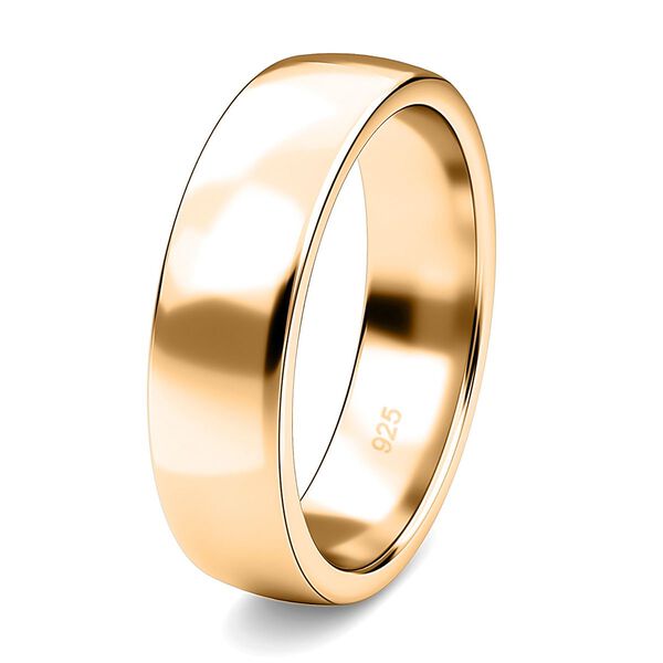 Klassischer Komfort-Bandring, Gelbgold Vermeil image number 5
