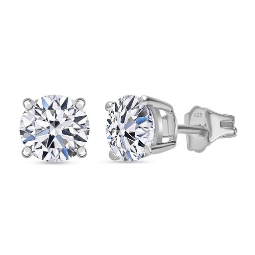 Moissanit Ring 925 Silber rhodiniert ca. 1,73 ct
